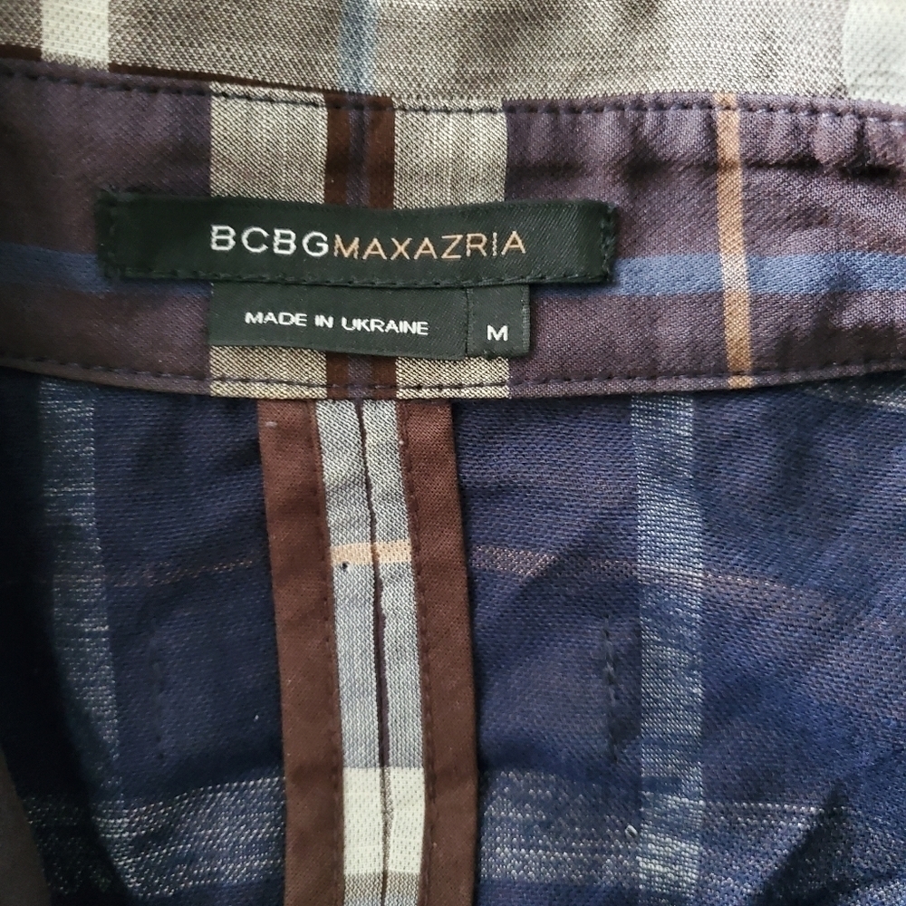 BcbgMaxAzria Plaid Short Oversized Coat - Picture 4 of 5